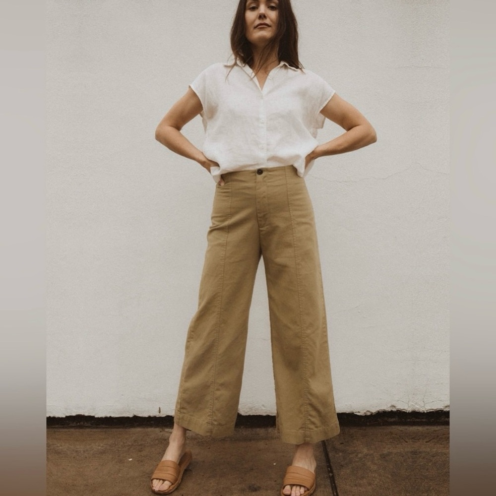 Esby Lucia Seamed Ankle Pant in Camel (Burnt Orange)